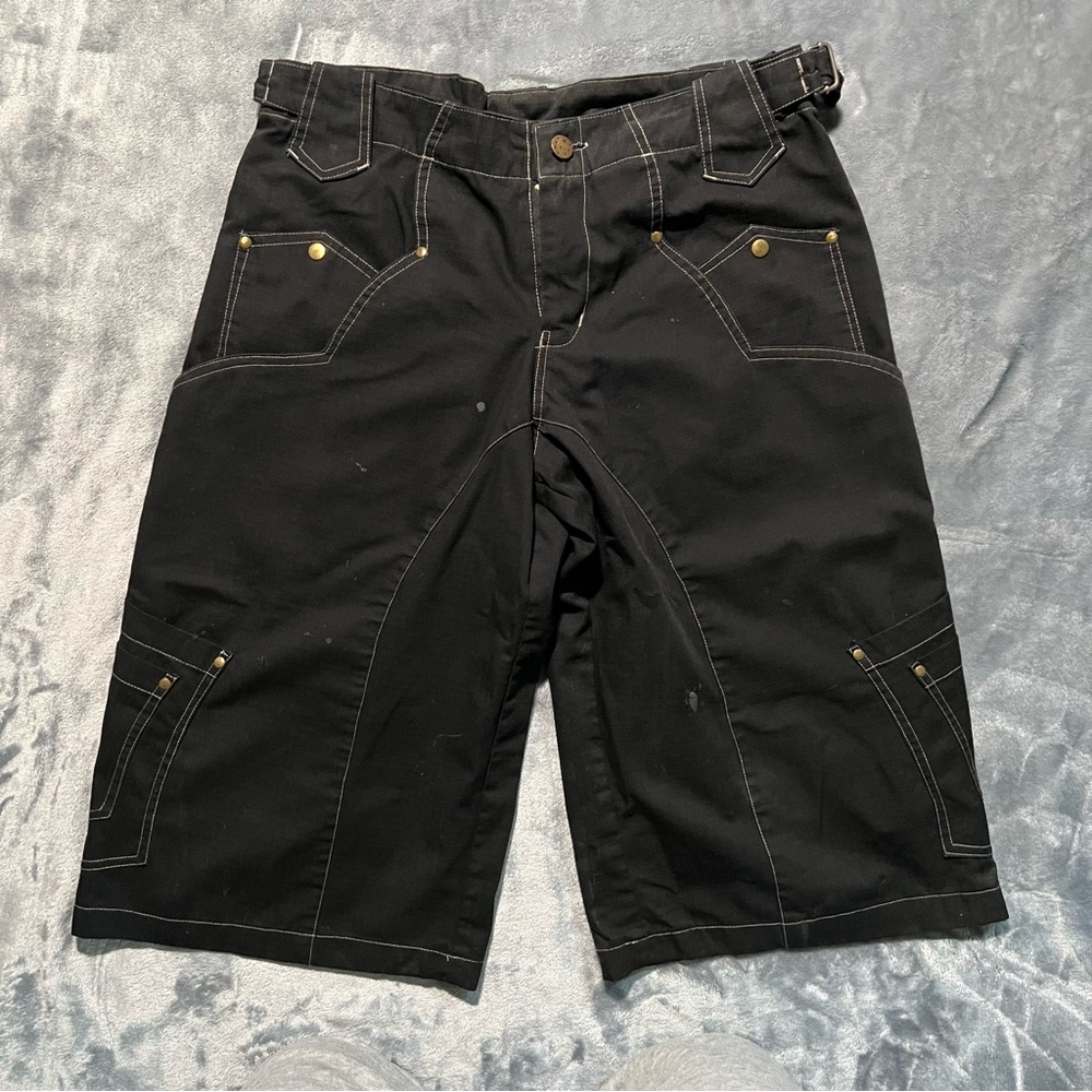 Black Oversized Style Jorts